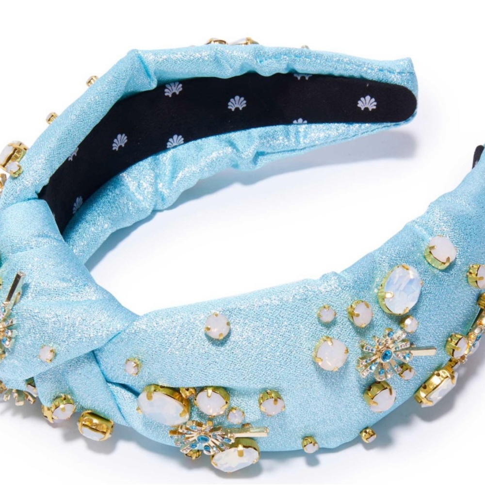 Lele Sadoughi X Wicked Knotted Crystal Wand Headband-Bubble Blue